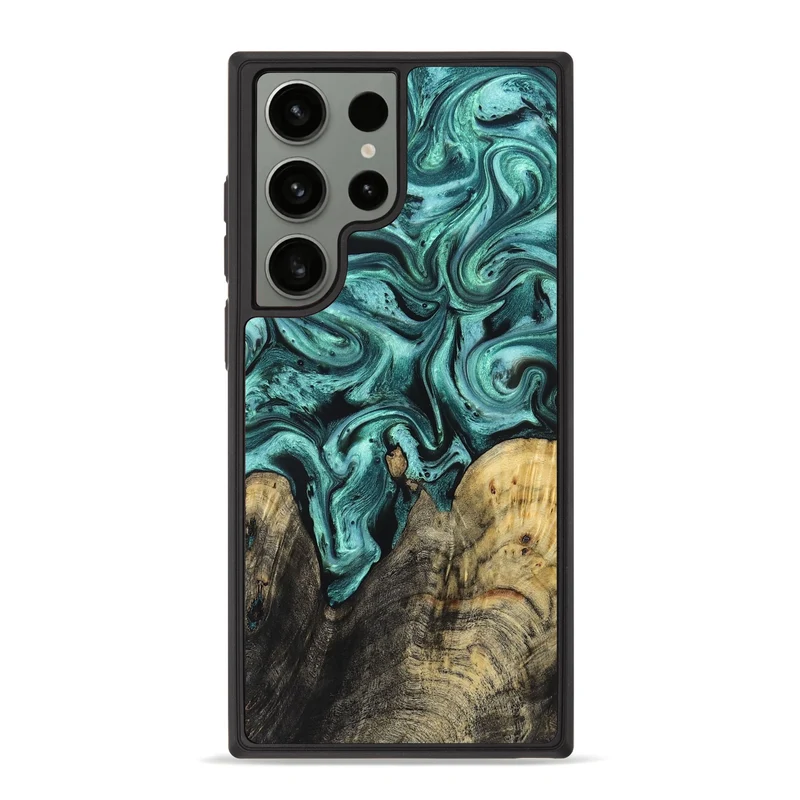 Galaxy S23 Ultra Wood Phone Case - Omarion (Green, 829977)