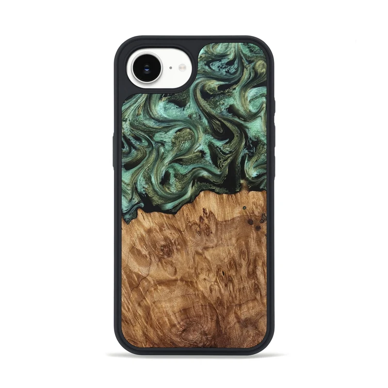 iPhone 16e Wood Phone Case - Jasmyn (Green, 829976)