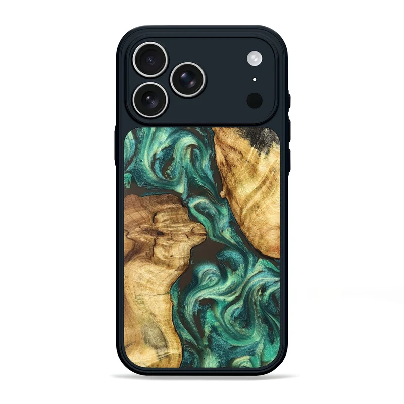 iPhone 17 Pro Max Wood Phone Case - Carie (Green, 829981)