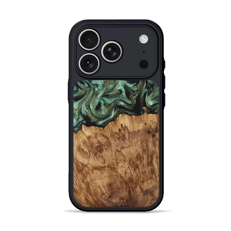 iPhone 17 Pro Wood Phone Case - Jasmyn (Green, 829976)