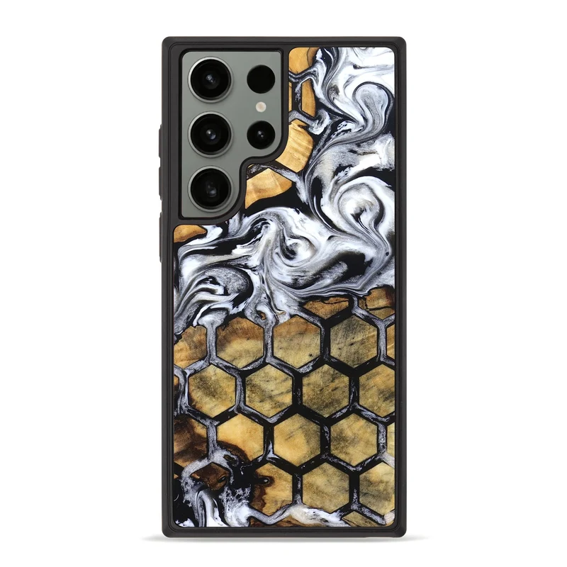 Galaxy S23 Ultra Wood Phone Case - Olive (Pattern, 829965)