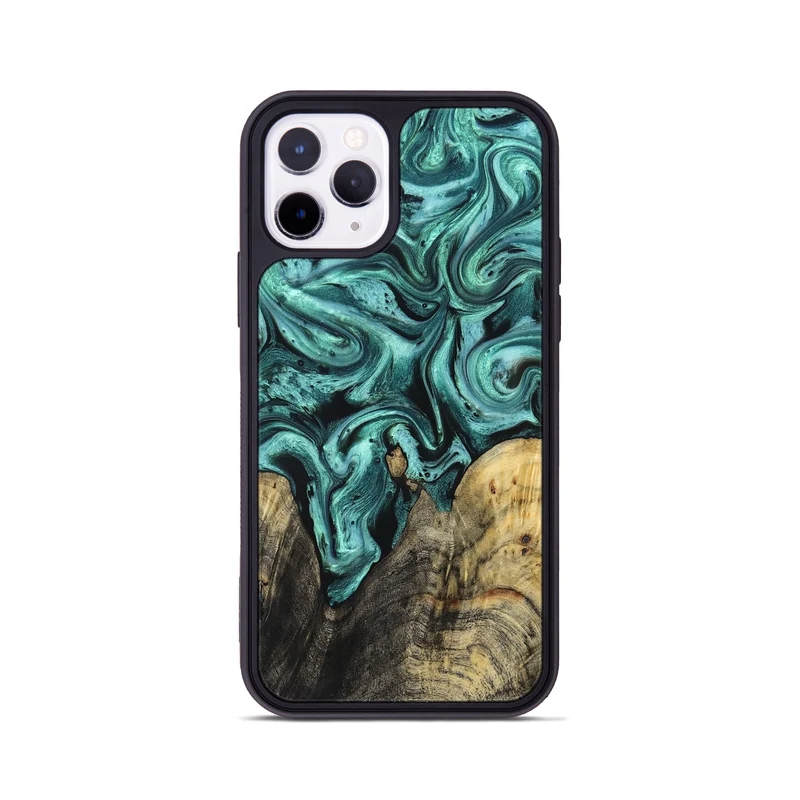 iPhone 11 Pro Wood Phone Case - Omarion (Green, 829977)