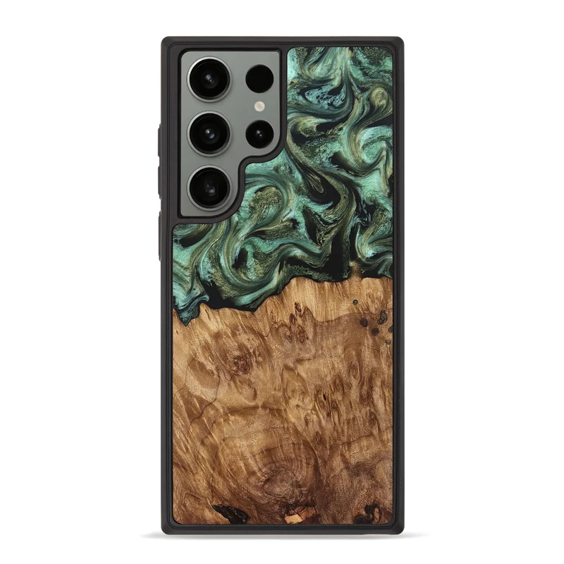 Galaxy S23 Ultra Wood Phone Case - Jasmyn (Green, 829976)