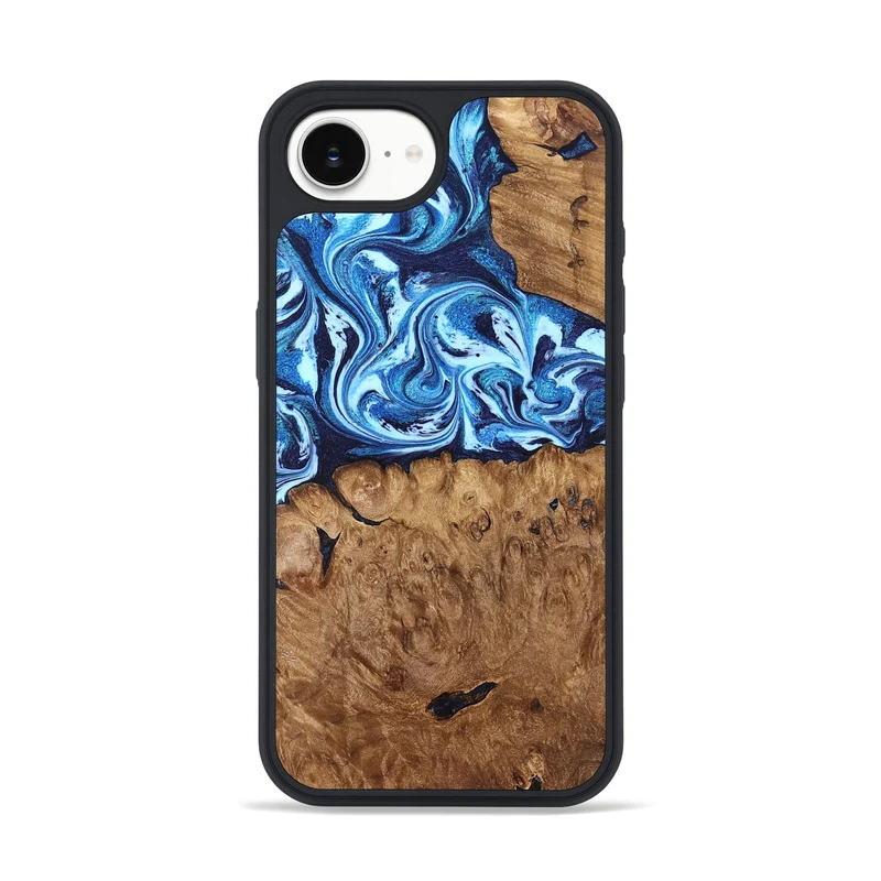 iPhone 16e Wood Phone Case - Manila (Blue, 829952)