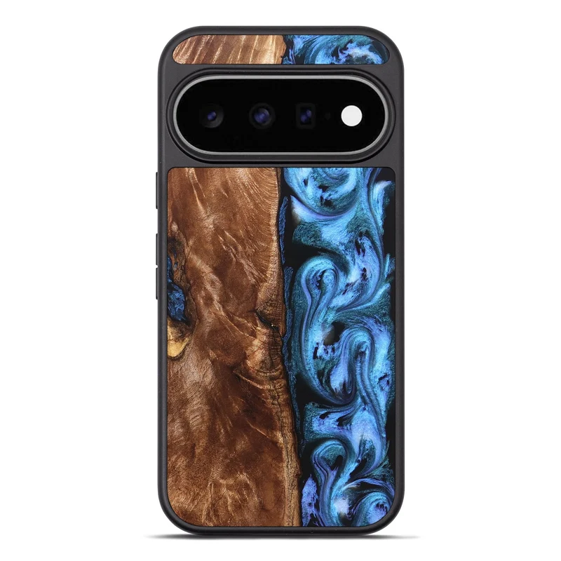 Pixel 11 Pro XL Wood Phone Case - Lily (Blue, 829989)