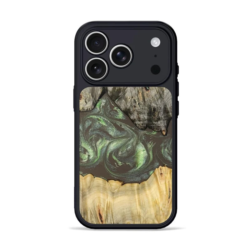 iPhone 17 Pro Wood Phone Case - Arlo (Green, 829982)