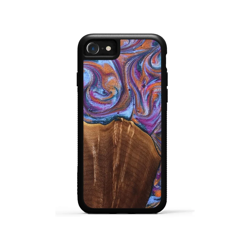 iPhone SE Wood Phone Case - Edmond (Blue, 829987)