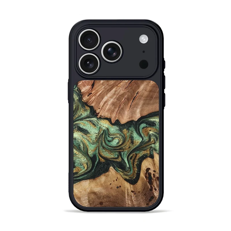 iPhone 17 Pro Wood Phone Case - Shelbi (Green, 829986)