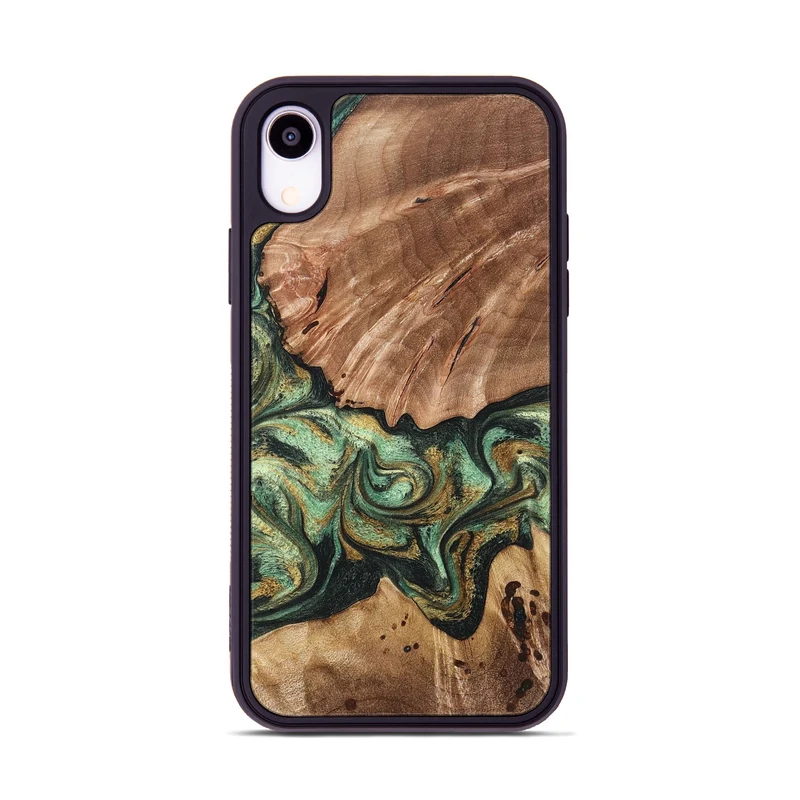 iPhone Xr Wood Phone Case - Shelbi (Green, 829986)