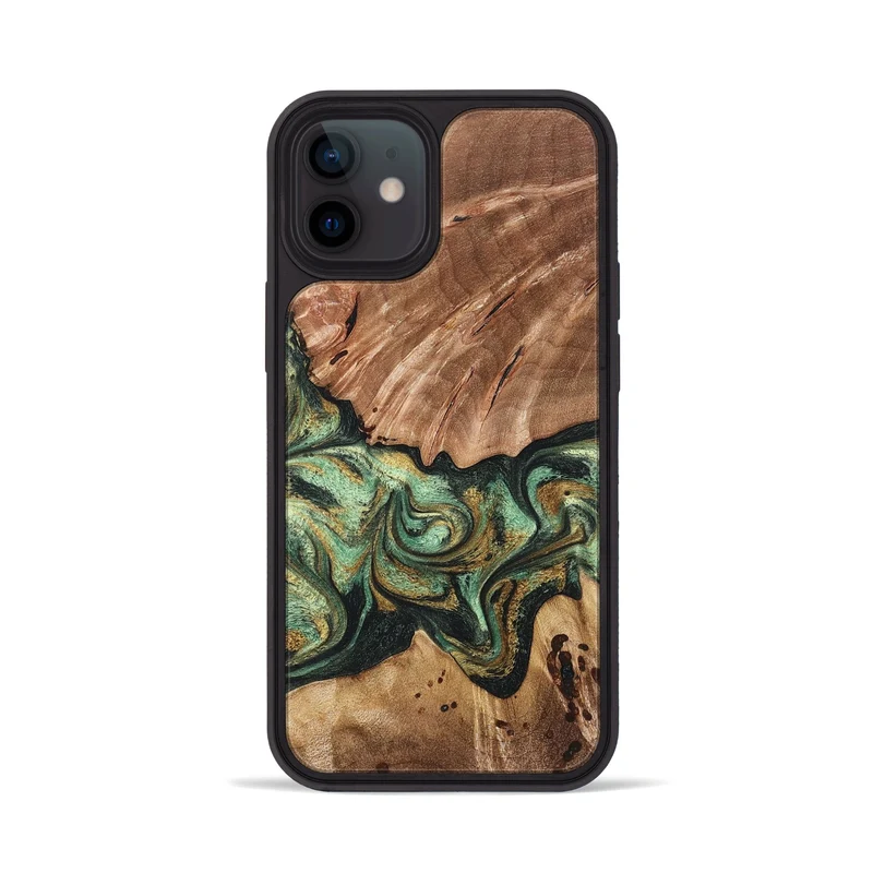 iPhone 12 Wood Phone Case - Shelbi (Green, 829986)