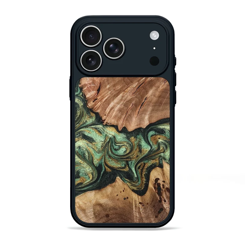 iPhone 17 Pro Max Wood Phone Case - Shelbi (Green, 829986)