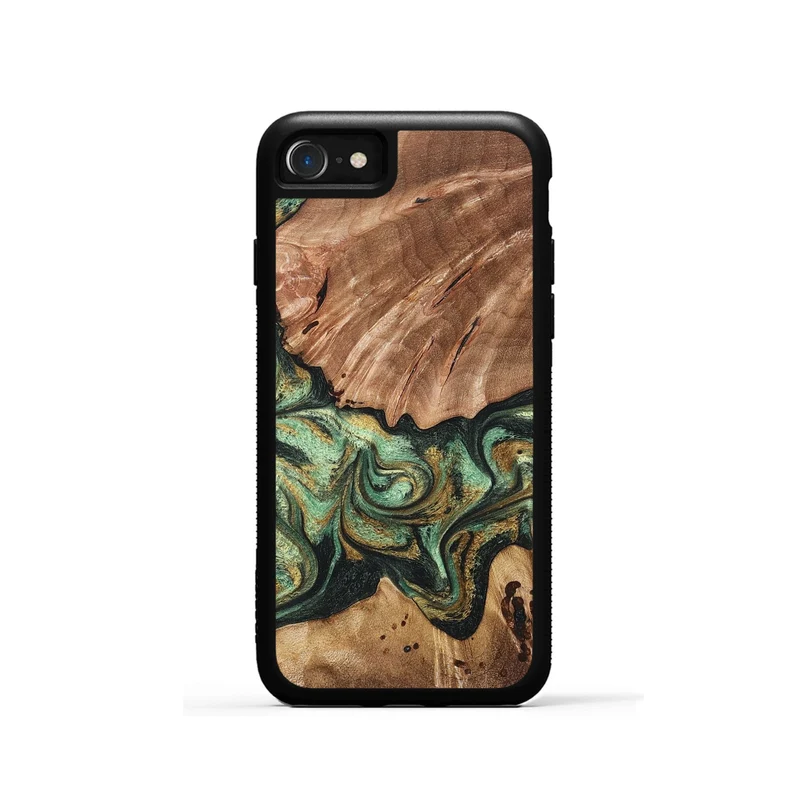 iPhone SE Wood Phone Case - Shelbi (Green, 829986)