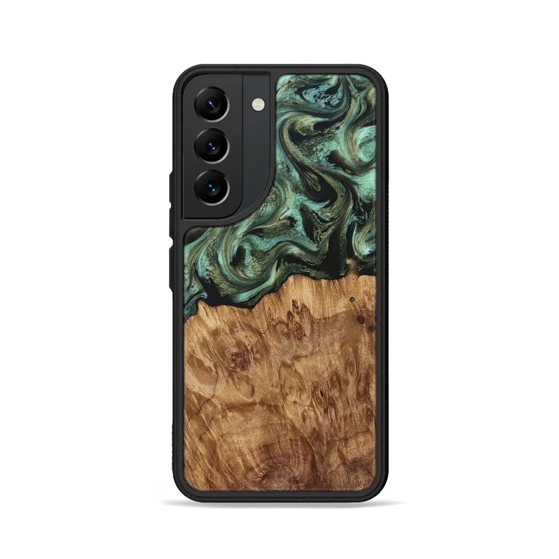Galaxy S22 Wood Phone Case - Jasmyn (Green, 829976)