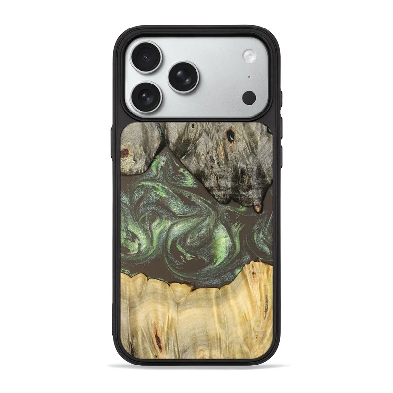 iPhone 18 Pro Max Wood Phone Case - Arlo (Green, 829982)