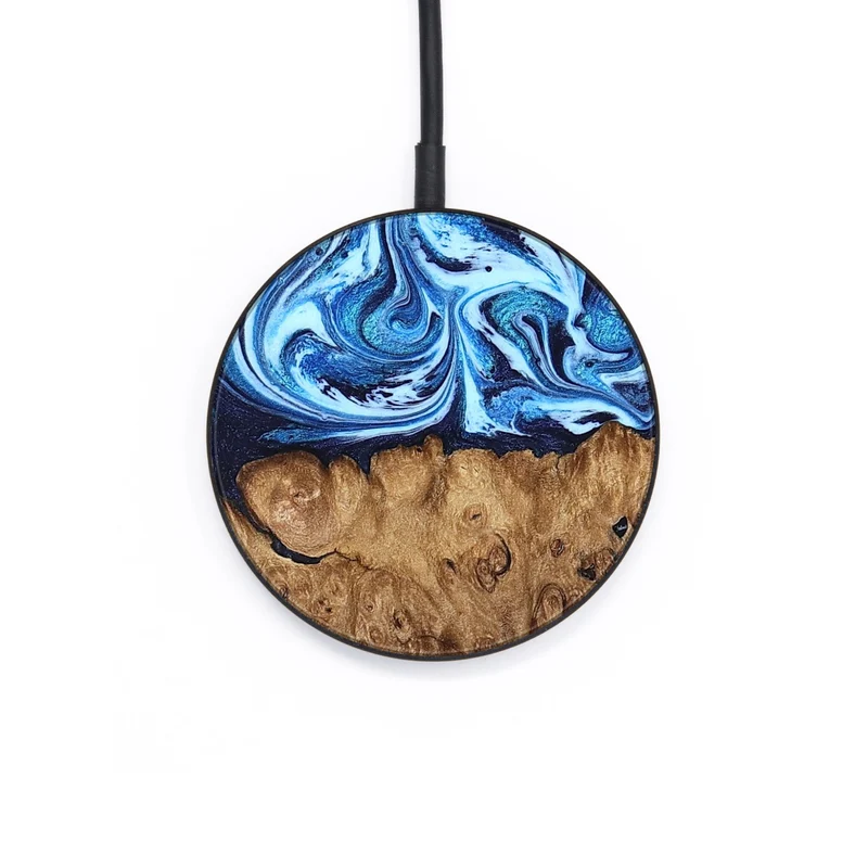 Circle Wood Wireless Charger - Manila (Blue, 829952)