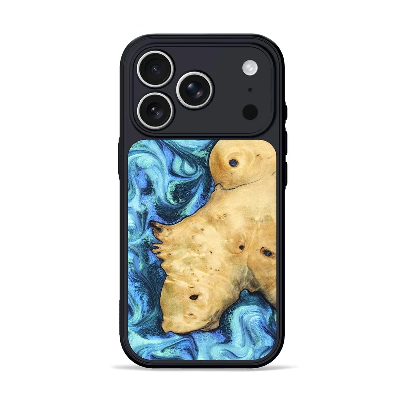 iPhone 17 Pro Wood Phone Case - Stacey (Blue, 829950)