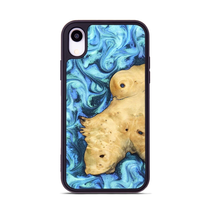 iPhone Xr Wood Phone Case - Stacey (Blue, 829950)