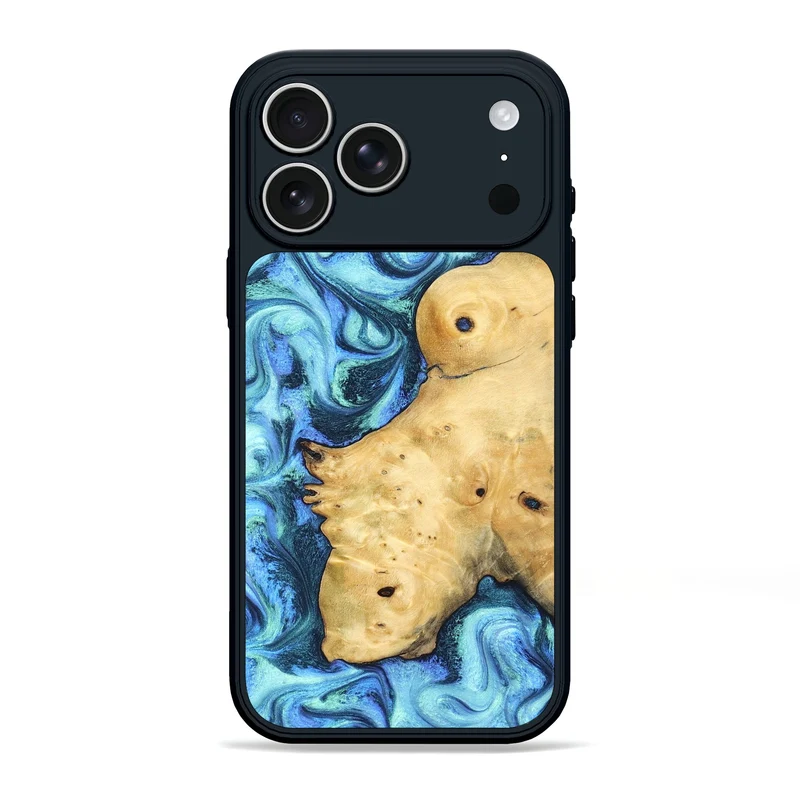 iPhone 17 Pro Max Wood Phone Case - Stacey (Blue, 829950)