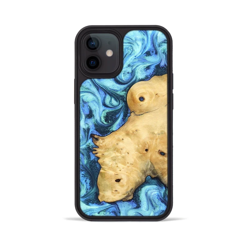 iPhone 12 Wood Phone Case - Stacey (Blue, 829950)