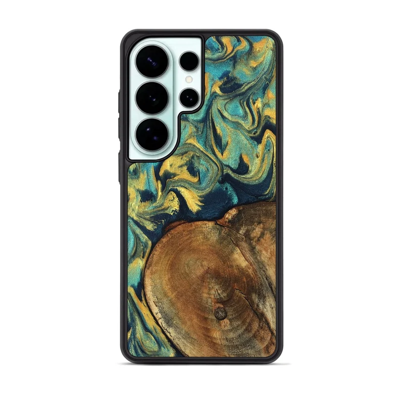 Galaxy S26 Ultra Wood Phone Case - Odie (Teal & Gold, 829995)