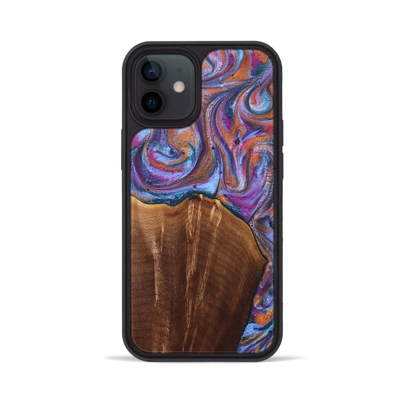 iPhone 12 Wood Phone Case - Edmond (Blue, 829987)