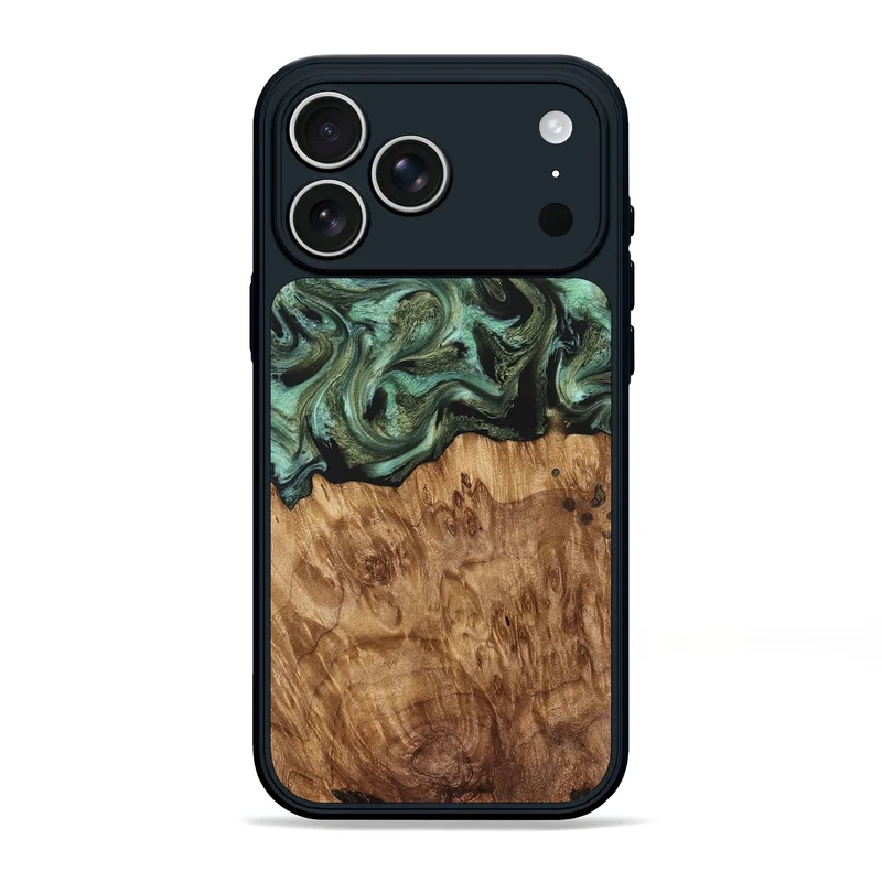 iPhone 17 Pro Max Wood Phone Case - Jasmyn (Green, 829976)
