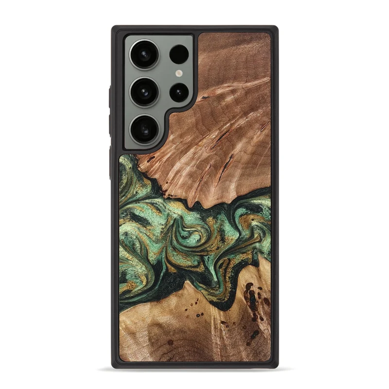 Galaxy S23 Ultra Wood Phone Case - Shelbi (Green, 829986)