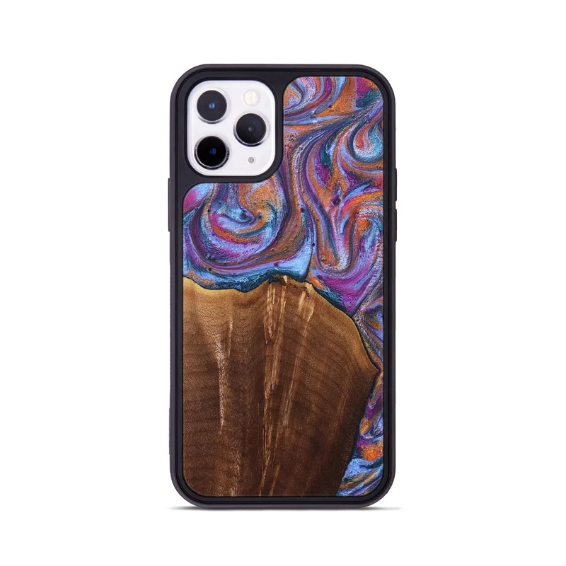 iPhone 11 Pro Wood Phone Case - Edmond (Blue, 829987)