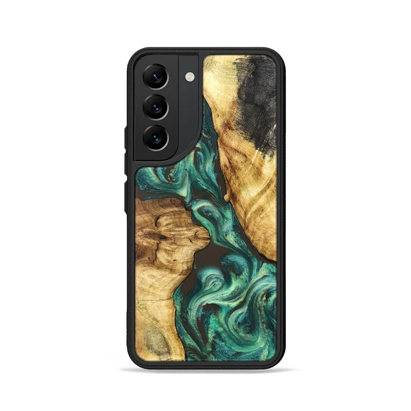 Galaxy S22 Wood Phone Case - Carie (Green, 829981)