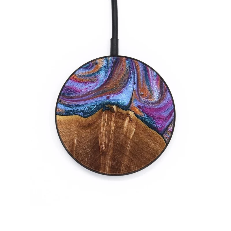 Circle Wood Wireless Charger - Edmond (Blue, 829987)