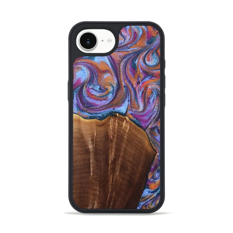 iPhone 16e Wood Phone Case - Edmond (Blue, 829987)
