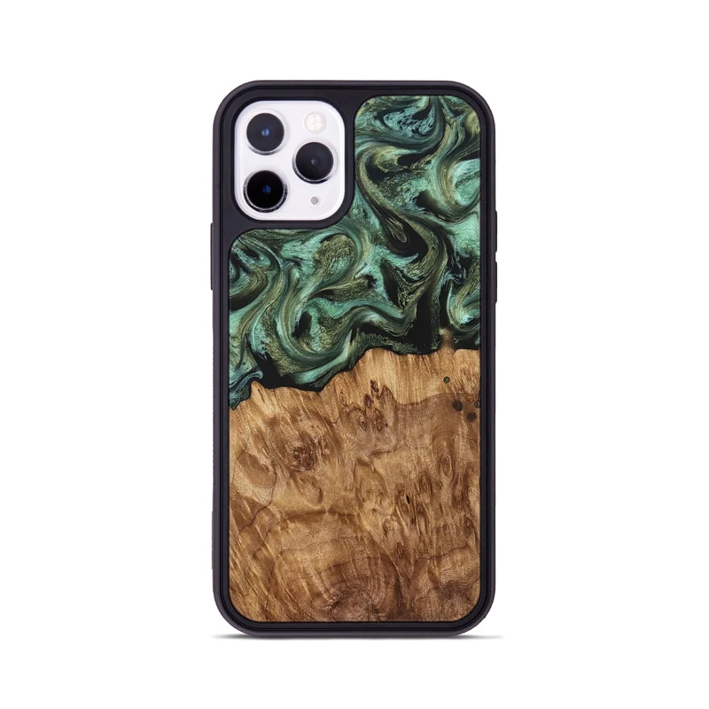 iPhone 11 Pro Wood Phone Case - Jasmyn (Green, 829976)