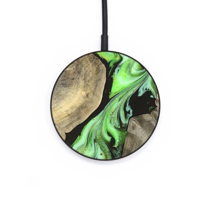 Circle Wood Wireless Charger - Jasen (Neon, 829984)