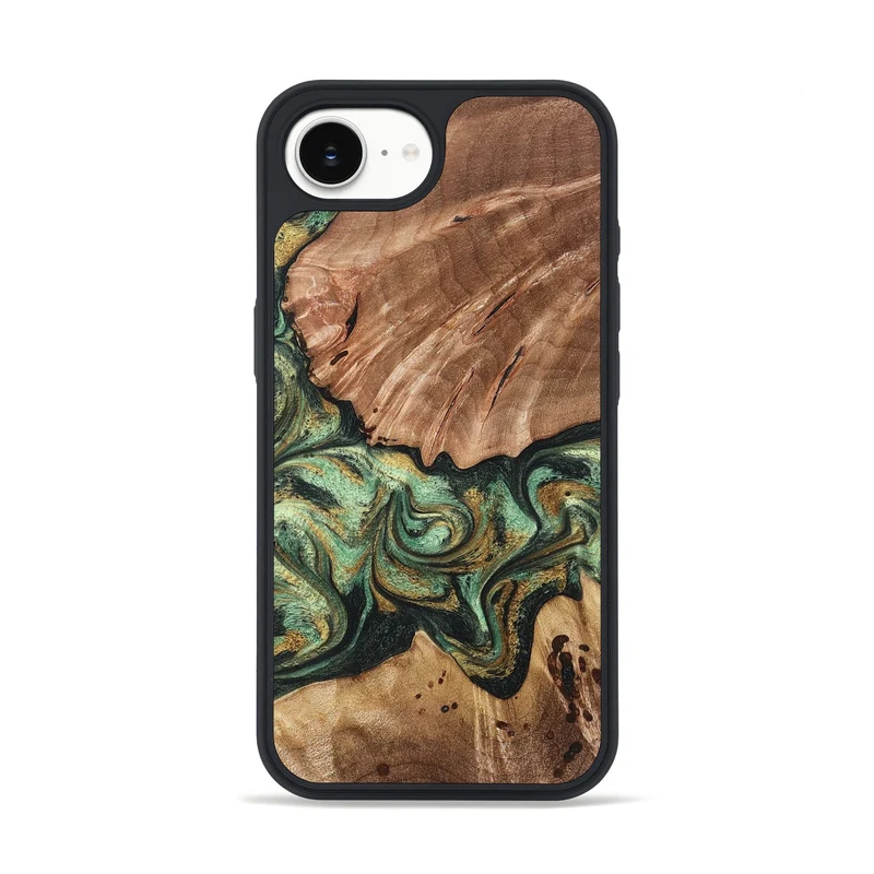 iPhone 16e Wood Phone Case - Shelbi (Green, 829986)