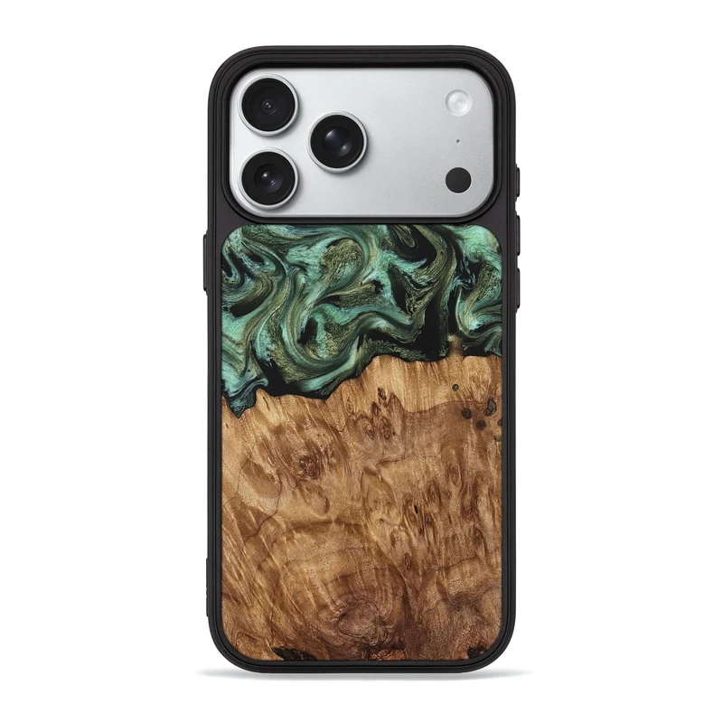 iPhone 18 Pro Max Wood Phone Case - Jasmyn (Green, 829976)