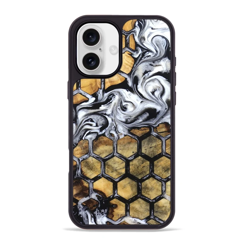 iPhone 16 Plus Wood Phone Case - Olive (Pattern, 829965)