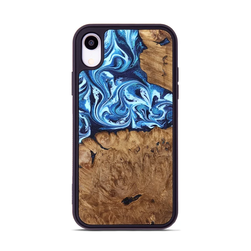 iPhone Xr Wood Phone Case - Manila (Blue, 829952)