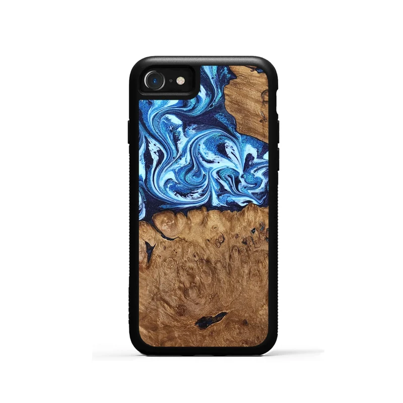 iPhone SE Wood Phone Case - Manila (Blue, 829952)