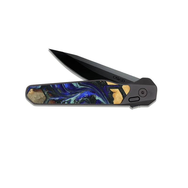 EDC Dark Slate Wood Pocket Knife - Alonza (Pattern, 829966)