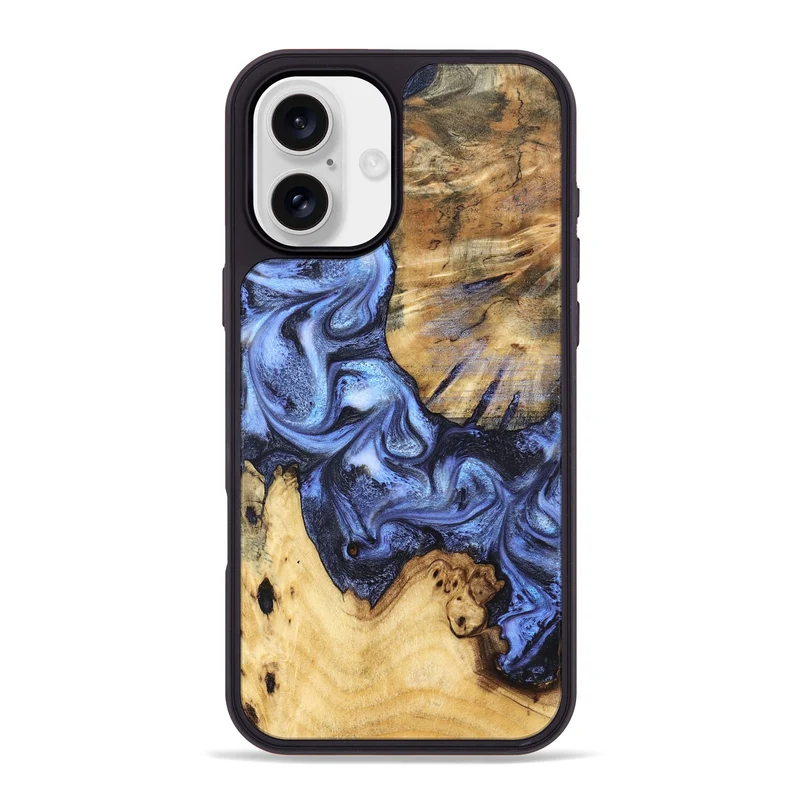 iPhone 16 Plus Wood Phone Case - Nala (Blue, 829953)