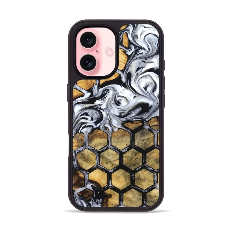 iPhone 16 Wood Phone Case - Olive (Pattern, 829965)