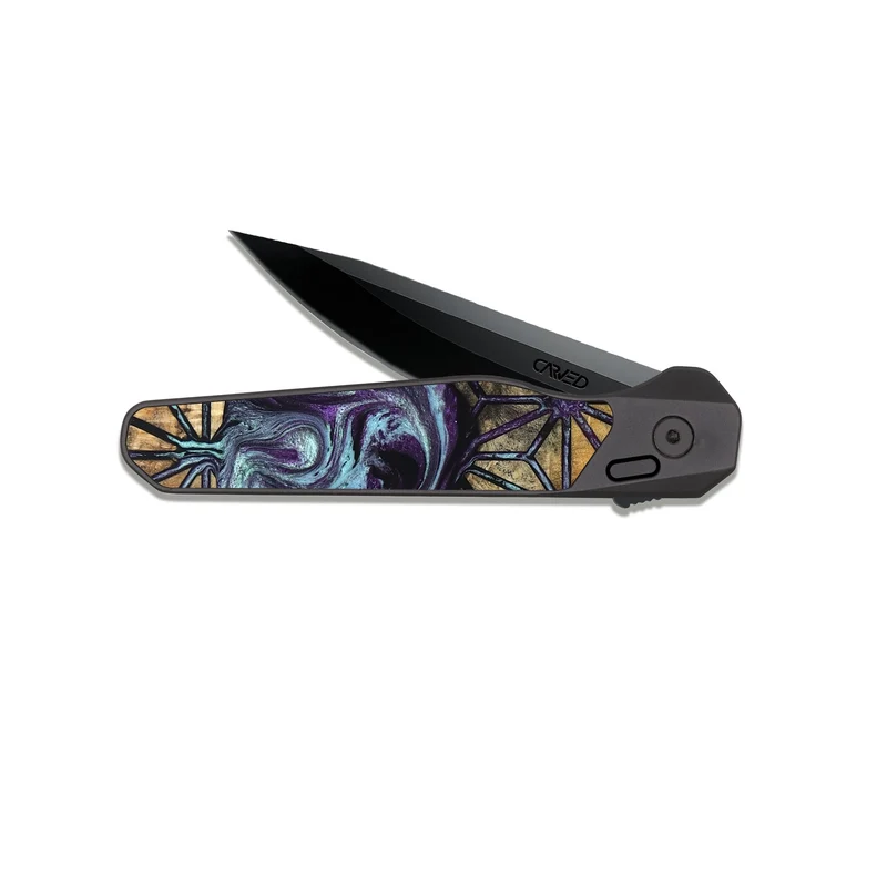 EDC Dark Slate Wood Pocket Knife - Leota (Pattern, 829957)