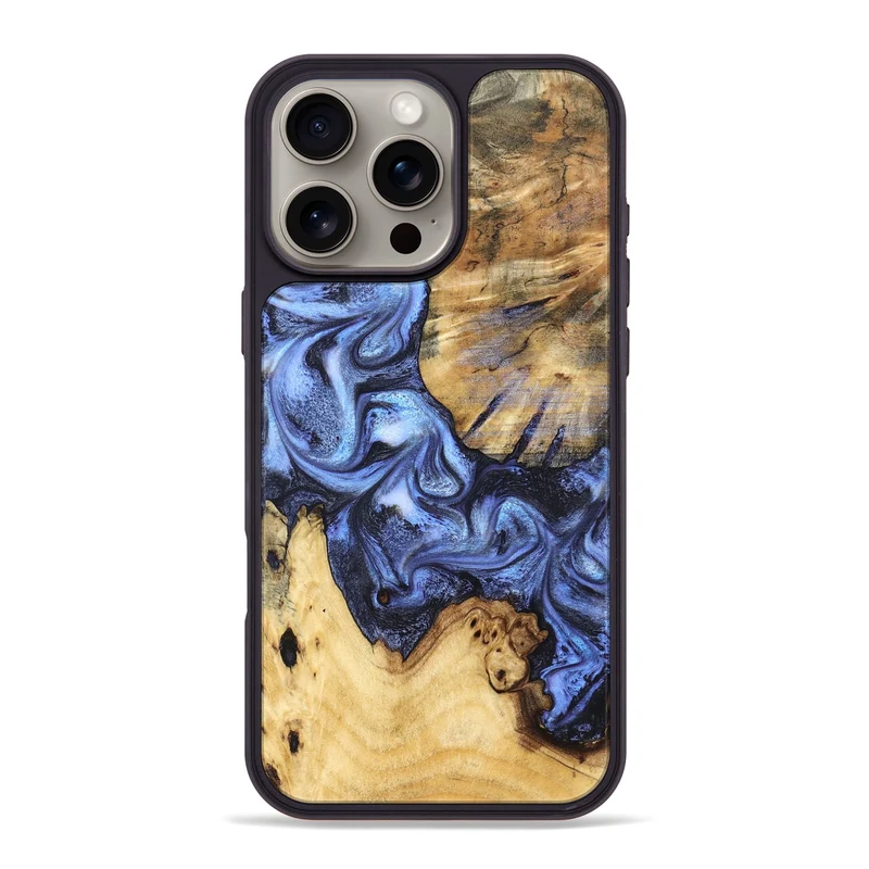iPhone 16 Pro Max Wood Phone Case - Nala (Blue, 829953)
