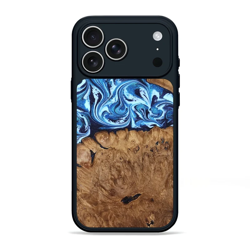 iPhone 17 Pro Max Wood Phone Case - Manila (Blue, 829952)