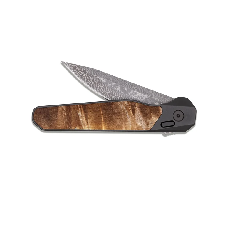 EDC Dark Damascus Wood Pocket Knife - Kerri (Coastal, 829949)