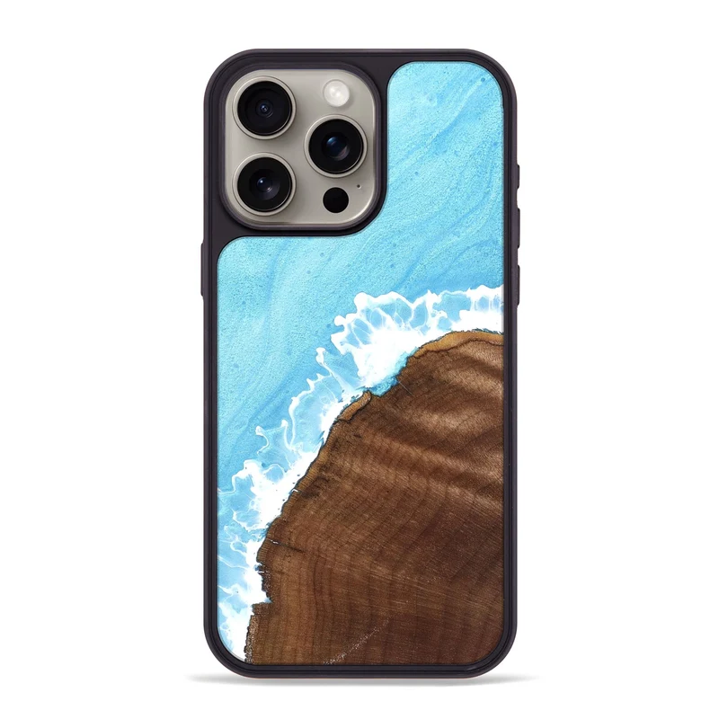 iPhone 15 Pro Max Wood Phone Case - Yetta (Coastal, 829937)