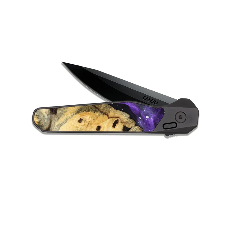 EDC Dark Slate Wood Pocket Knife - Madilyn (Cosmos, 829891)