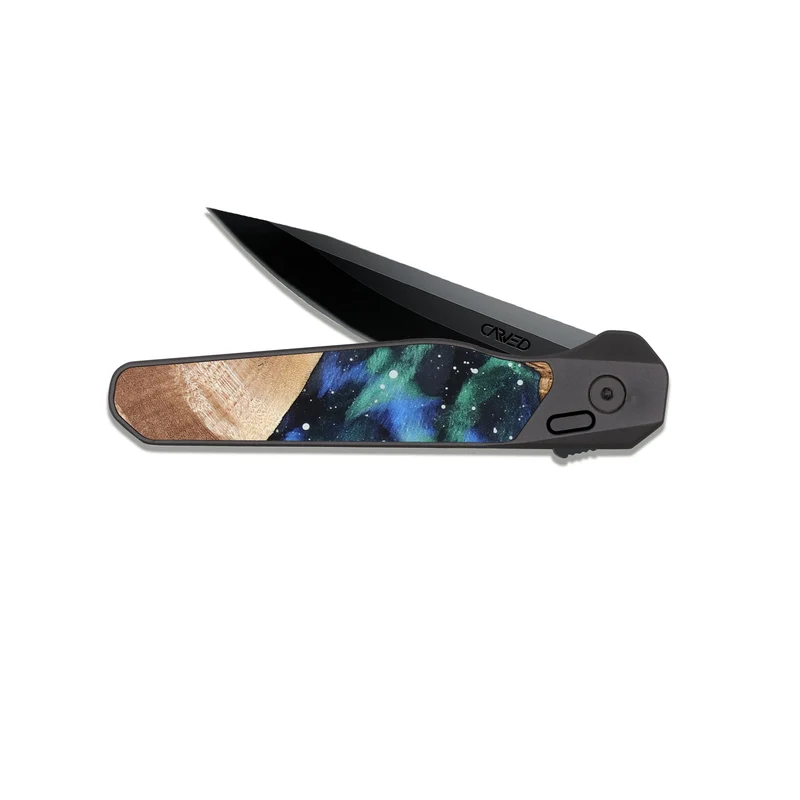 EDC Dark Slate Wood Pocket Knife - Kelsea (Cosmos, 829878)