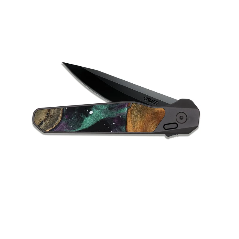 EDC Dark Slate Wood Pocket Knife - Dottie (Cosmos, 829871)