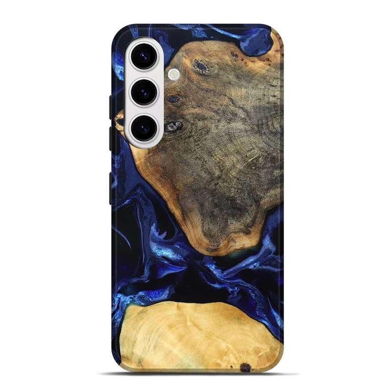 Galaxy S25 Plus Wood Live Edge Phone Case - Coretta (Blue, 829841)